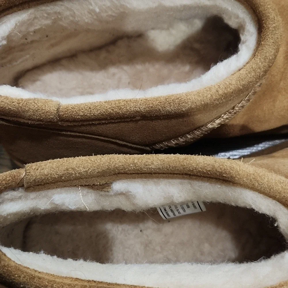 Bearpaw Super Shorty Mini Light Chestnut Shearling Suede Cozy Ugg Bootie 8 Cabin